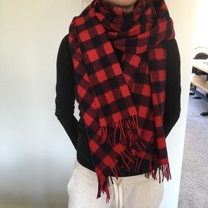 J.Crew wool buffalo plaid scarf